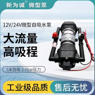 载机除尘水泵 装 新为诚12v24v隔膜电动自吸泵BSP27250S直流水泵