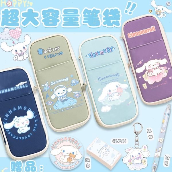 玉桂联名笔袋狗大耳狗女孩三年级小学生蓝色文具袋可爱铅笔盒帆布