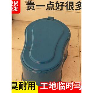 装修工人零时马桶装潢临时可冲水防臭洗手间蹲便盆简易成人上厕所