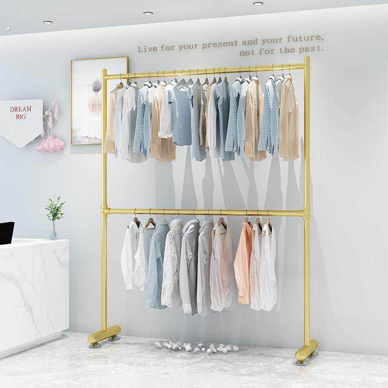 服装店女装展示架落地式双杆升降移动陈列货架卧室多功能衣架结实