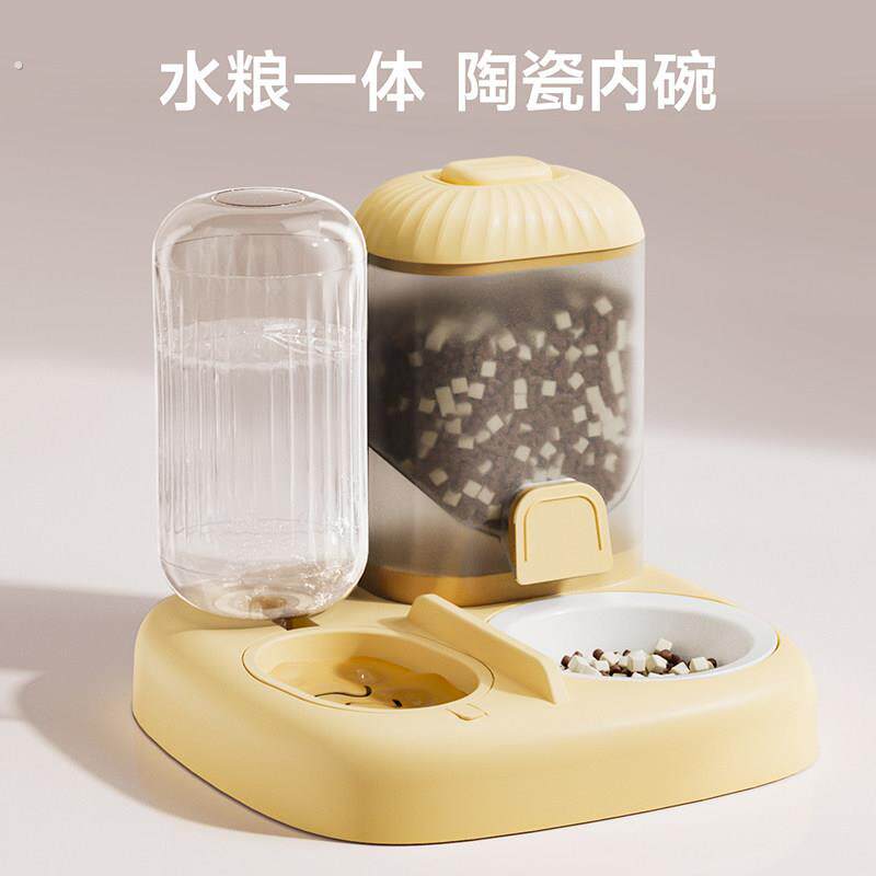宠物自动饮水器狗狗猫咪自动喂食器不锈钢猫碗狗食盆不易打翻水碗