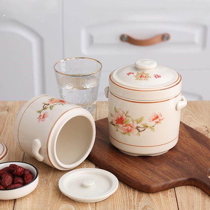 陶瓷双盖炖盅隔水炖家用煲汤炖汤盅煲炖罐燕窝炖燕窝瓦罐煨汤一人