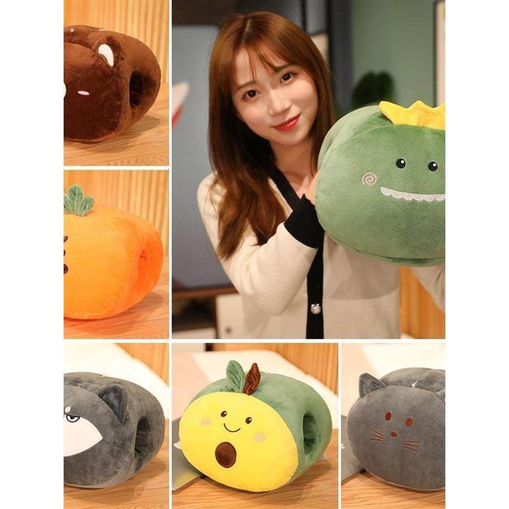 男生插枕抱枕可以炮台两用带洞玩具男女午睡抱枕暖手