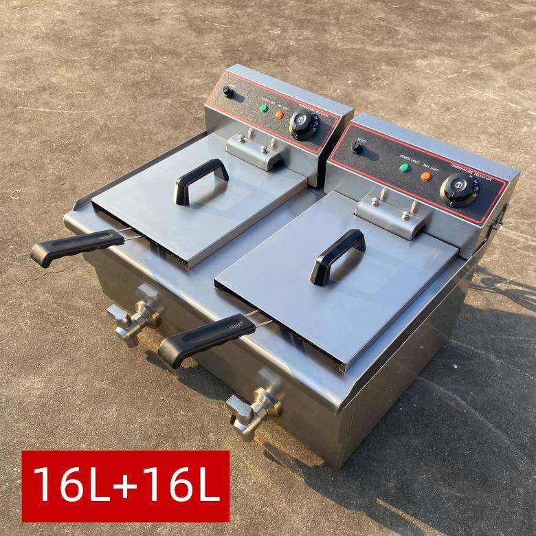 16L电炸锅商用电炸炉小龙虾油炸机双缸可翻转不锈钢炸油条薯塔炉,厨房电器,其他商用厨电,淘宝优惠券,粉丝福利购,淘宝优惠卷