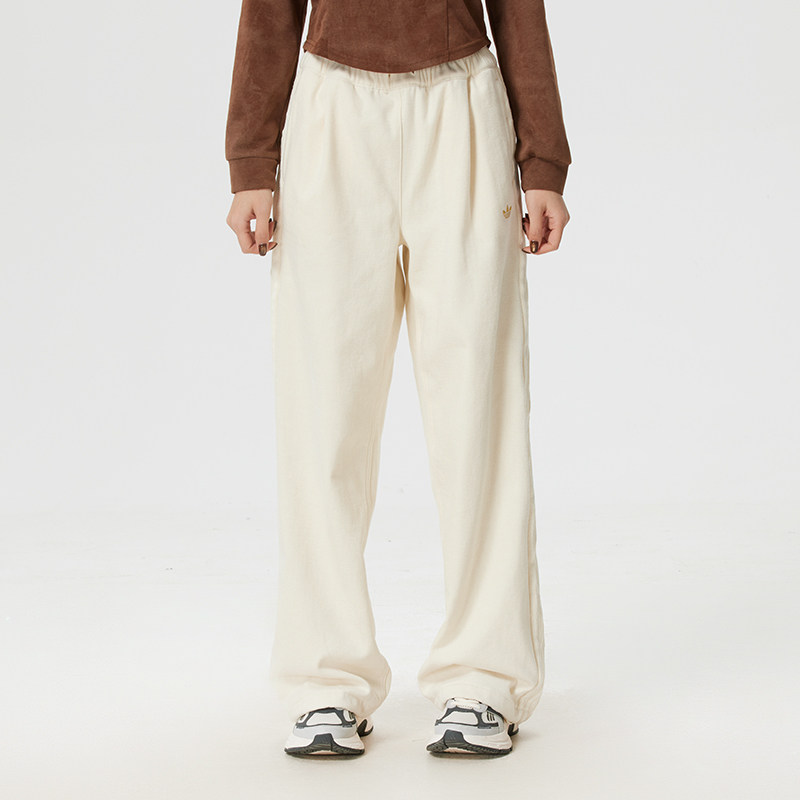 阿迪达斯三叶草运动裤女裤 新款跑步健身训练潮流时尚休闲直筒裤