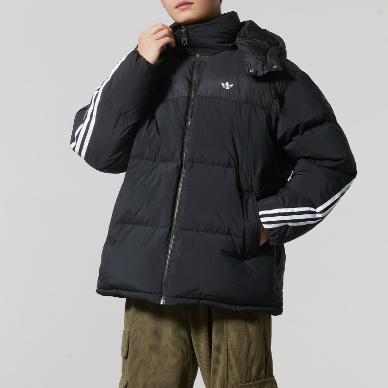 耶运动阿迪达斯（）三叶草羽绒服男装 2026新款秋季运动服潮流时