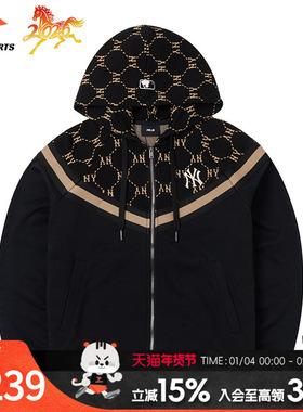 MLB针织夹克情侣装新款时尚潮流休闲服透气运动上衣3ATRM0144