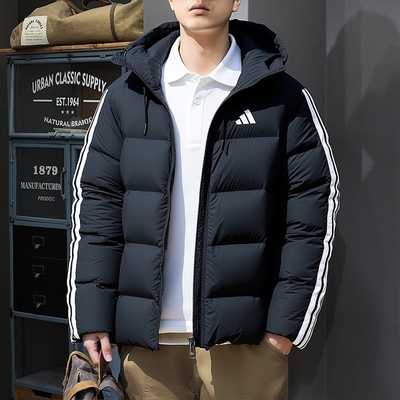 阿迪达斯羽绒服男款官方旗舰冬季运动休闲保暖鸭绒连帽外套KH3987
