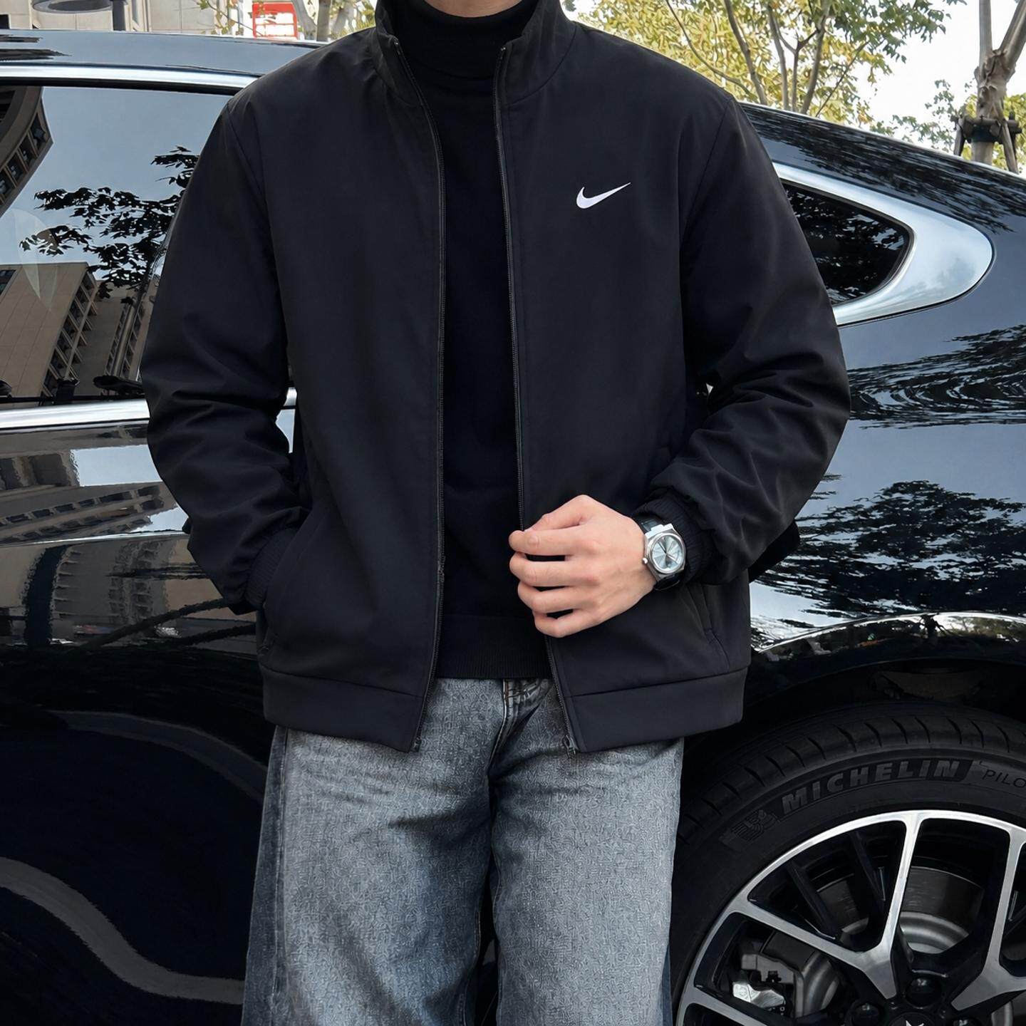 耶运动耐克外套男装2026秋季新款上衣官方正品休闲运动服立领夹克