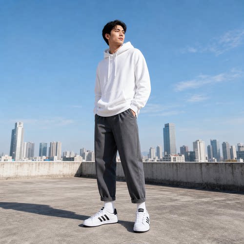 耶运动Adidas阿迪达斯板鞋男鞋厚底休闲鞋26新款轻便运动鞋JR3249