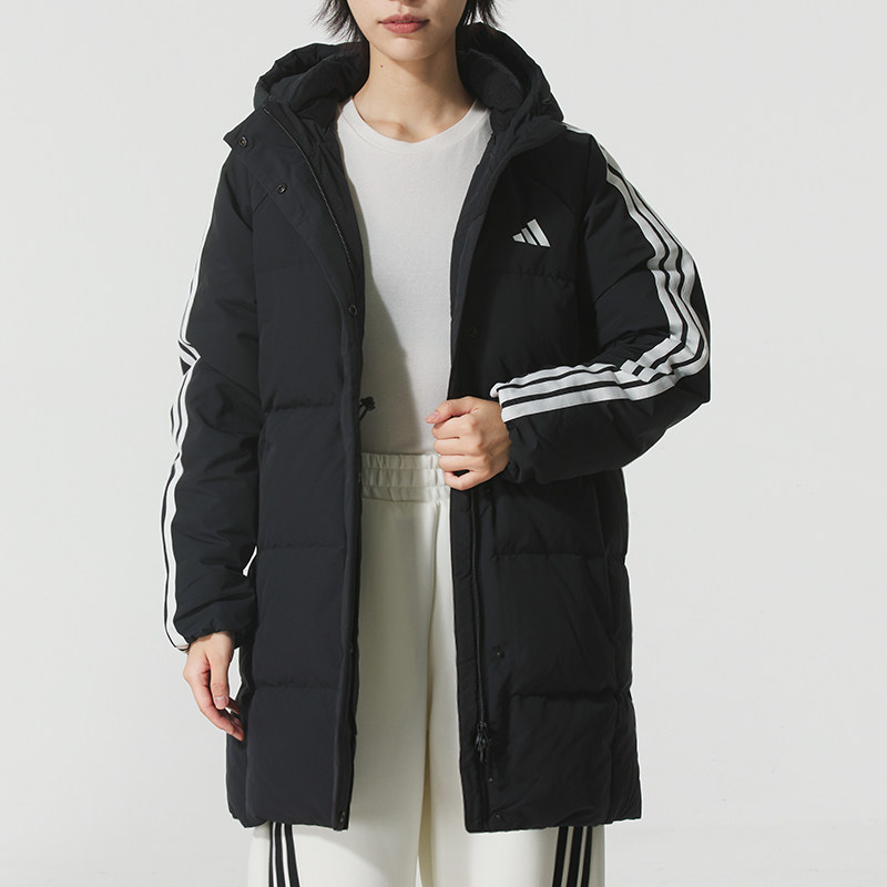 耶运动阿迪达斯（）中长款羽绒服女26冬新款保暖韩系御寒运动服时