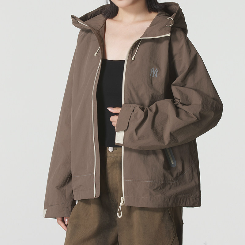 MLB连帽夹克男装女装官方正品夏季梭织夹克纽约洋基运动服休闲服