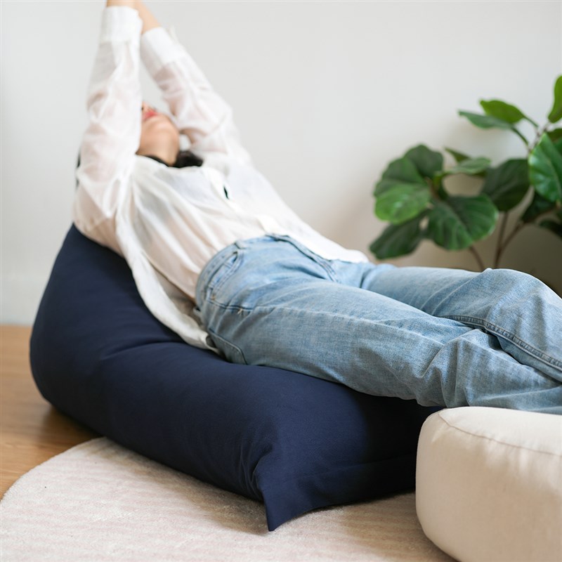 豆袋棉麻懒人沙发布艺简约大号单人沙发客厅卧室阳台地上加长豆袋