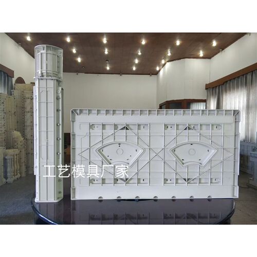 水泥仿石扇形栏杆模具风景区河道桥梁仿铸石护栏模具中式仿石模具