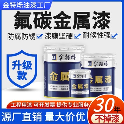 氟碳漆金属漆户外栏杆铁门彩钢瓦翻新漆防锈漆镀锌管外墙防腐面漆