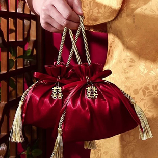 喜糖袋结婚专用糖果袋子网纱袋喜袋包装礼袋花生喜糖袋子婚礼用品