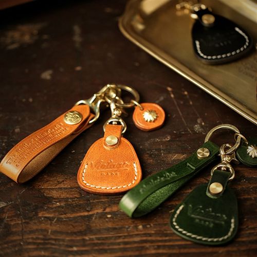 牛皮手工缝电梯门禁卡套黄铜五金社区水滴小长方水滴圆形感应卡套