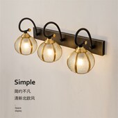 全铜镜前灯卫生间水雾e浴室灯卧室梳妆台化妆灯梳妆壁灯