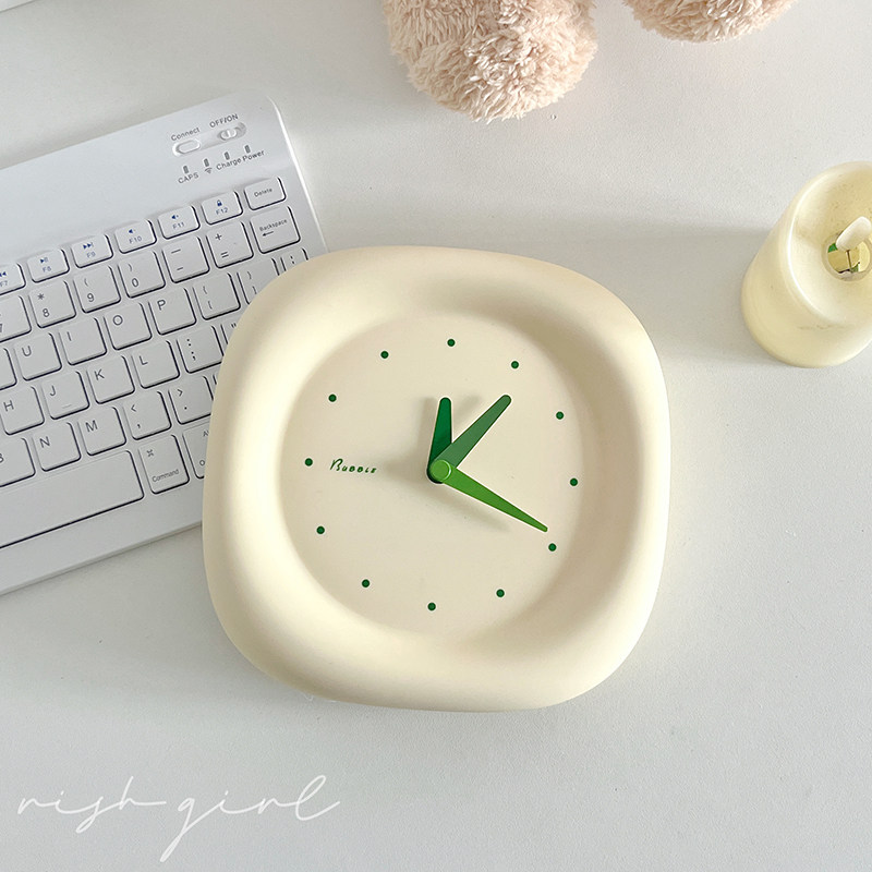 时钟摆台式奶油风泡泡钟家居软装装饰桌面静音挂钟可立式钟表,家居饰品,挂钟,淘宝优惠券,粉丝福利购,淘宝优惠卷