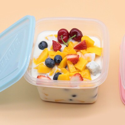 水果捞打包盒子餐盒一次性饭盒酸奶甜品包装保鲜盒网红商用食品级