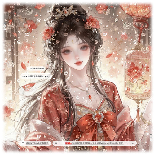 辞暮烟火年年·古风全屏水印原创古稿防盗百搭古风花雨全屏水印