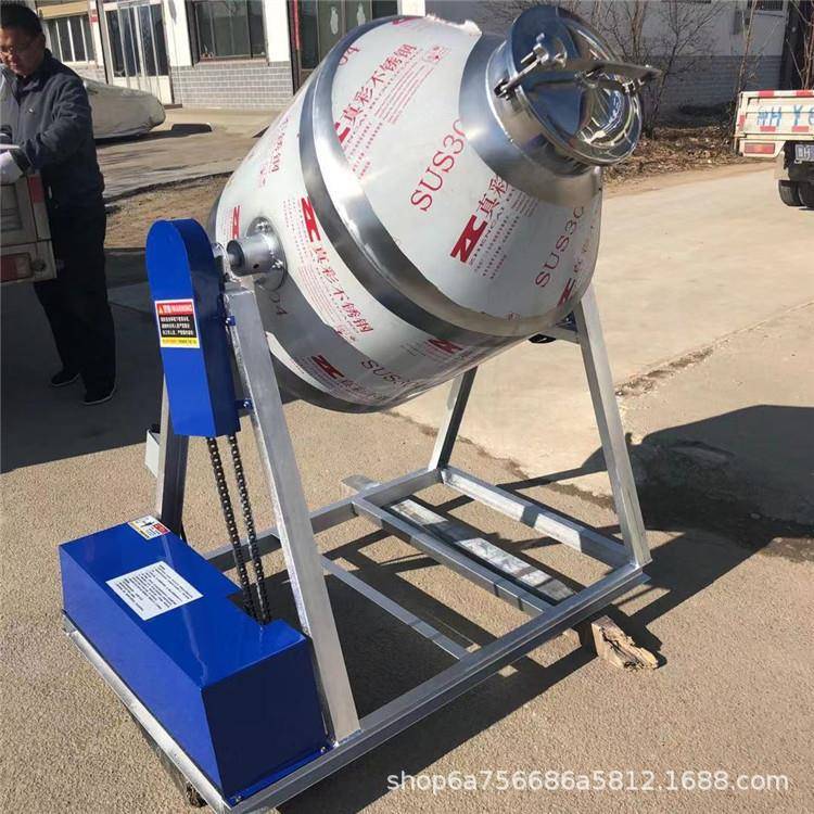 咖啡粉调味料腰鼓搅拌机小型不锈钢腰鼓搅拌机蝶阀出料口混料机