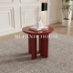 慕梵迪客厅沙发边几设计师现代简约小茶几红色圆形角几小桌子