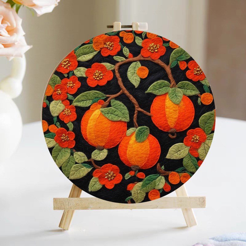 事事如意羊毛毡戳戳乐手工diy材料包制作生日礼物摆件装饰画挂件