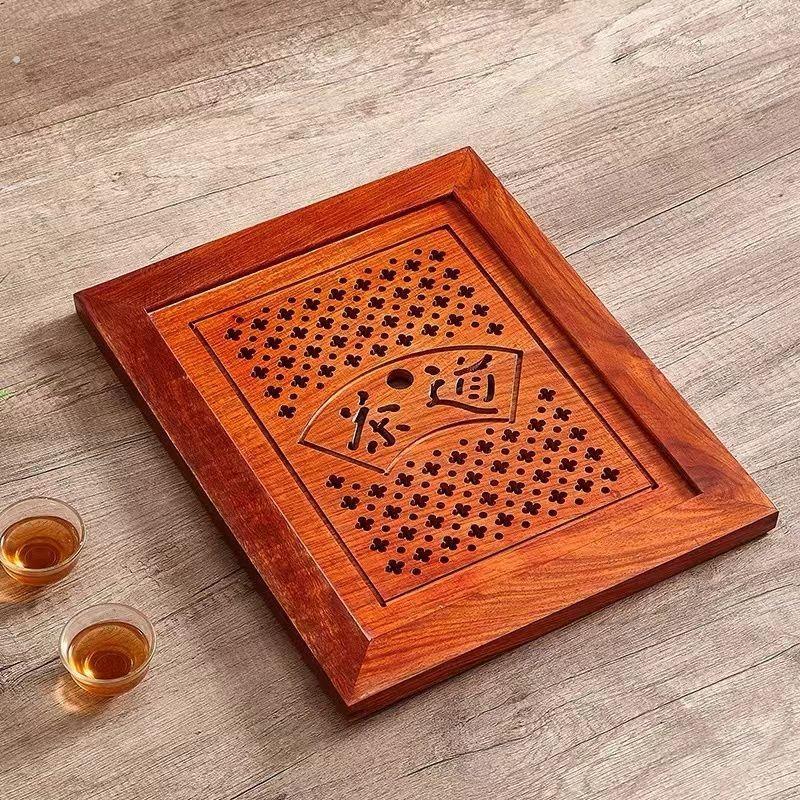 实木茶桌配件漏水板 嵌入式 中间盖板 茶盘茶台面板盖 茶室漏水板图片