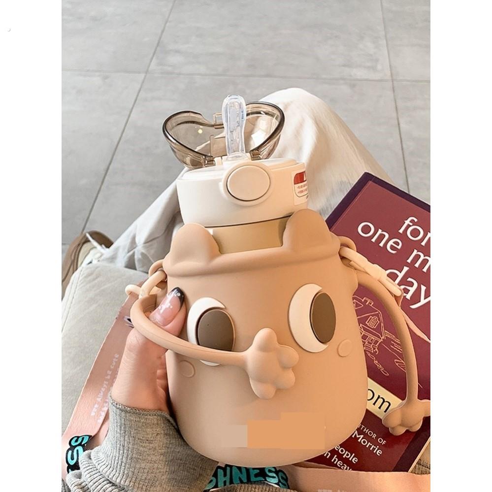 保温杯女生316可爱高颜值吸管杯大人水杯女新款2023可携式学生杯