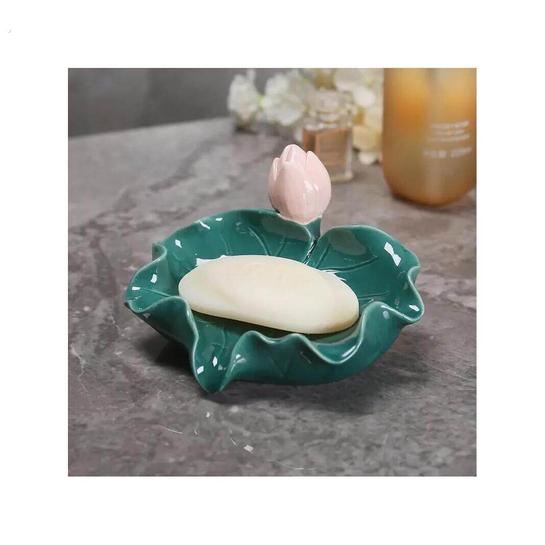 新品陶瓷肥皂盒家用卫生间浴室沥水皂碟托创意宿舍香皂盒子置物
