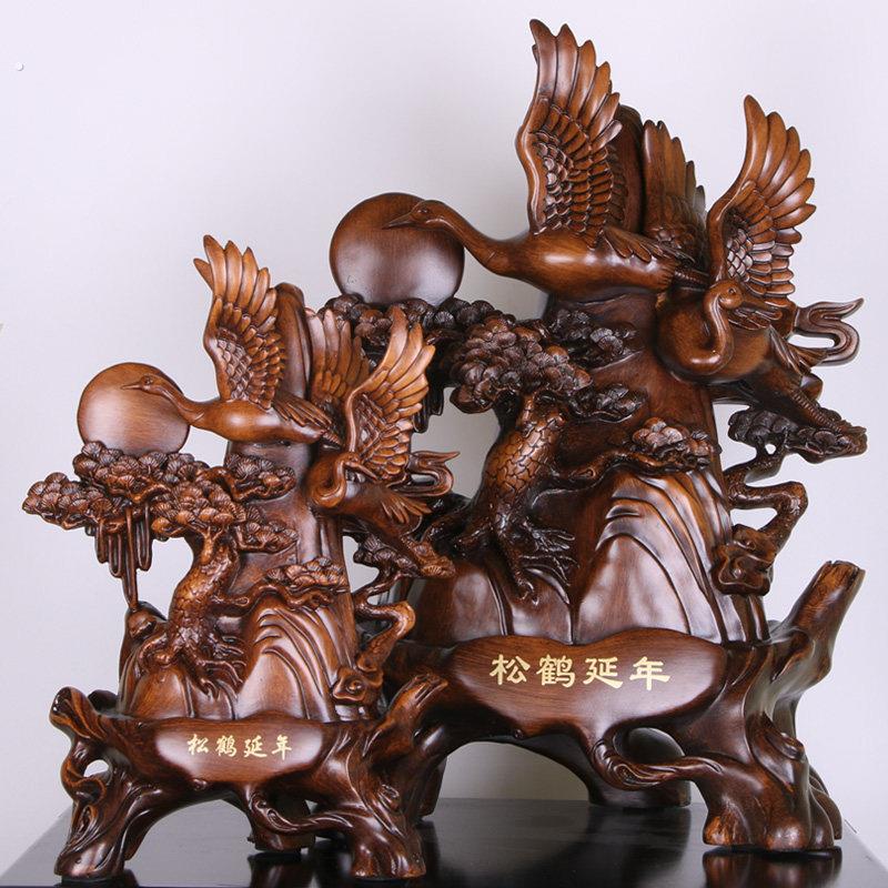 松鹤延年福寿桃工艺品摆饰送父母长辈老人的生日礼物贺寿祝寿礼品