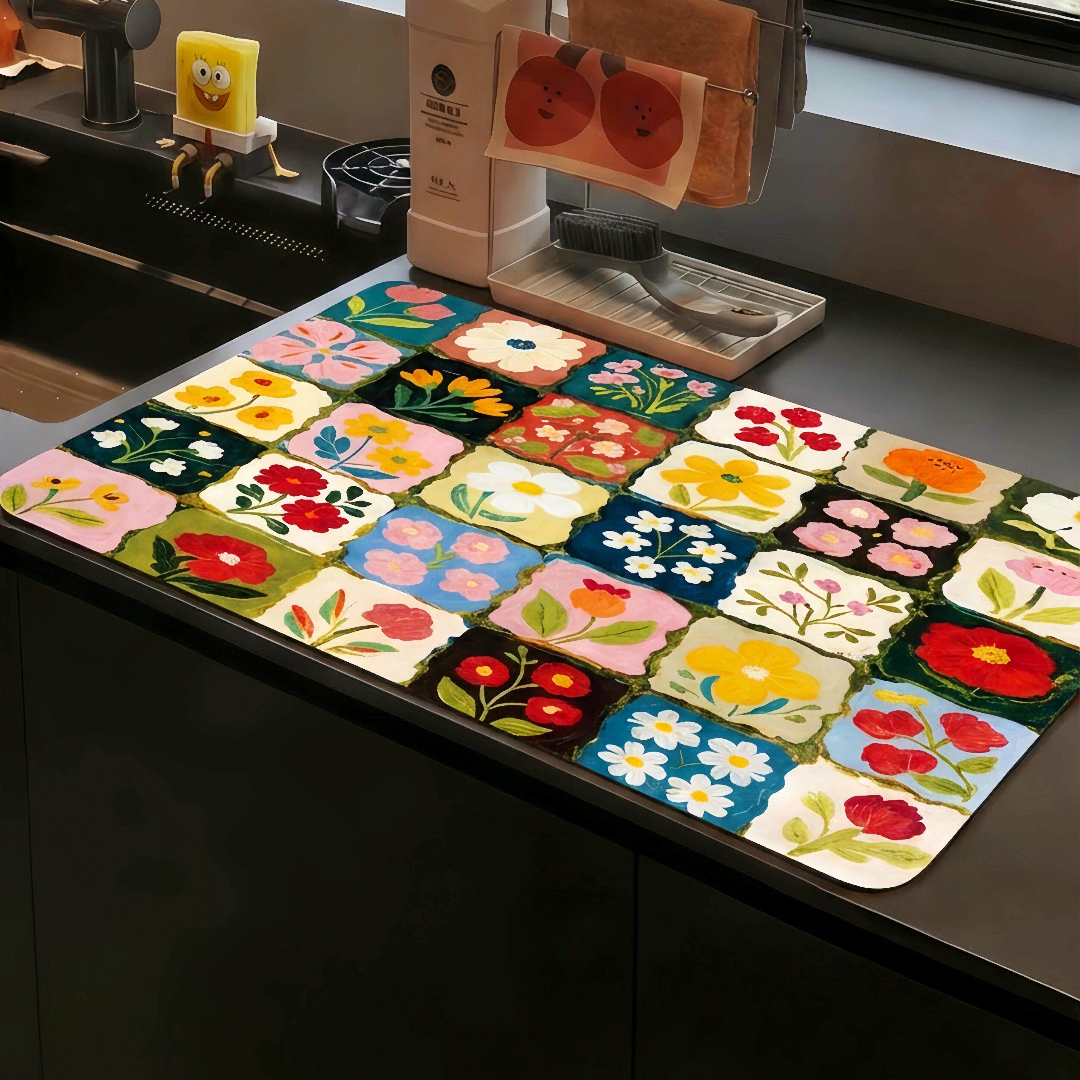 厨房专用矽藻泥台面沥水垫吸水餐垫防滑多功能高颜值灶台百搭