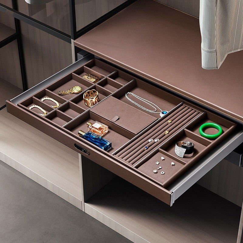 衣柜拉篮意式衣帽间首饰盒抽屉皮革抽拉式裤架格子抽内衣五金定,基础建材,柜内裤架,淘宝优惠券,粉丝福利购,淘宝优惠卷