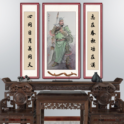 中式中堂画农村堂屋气挂画钟馗观世音堂家堂装饰壁画