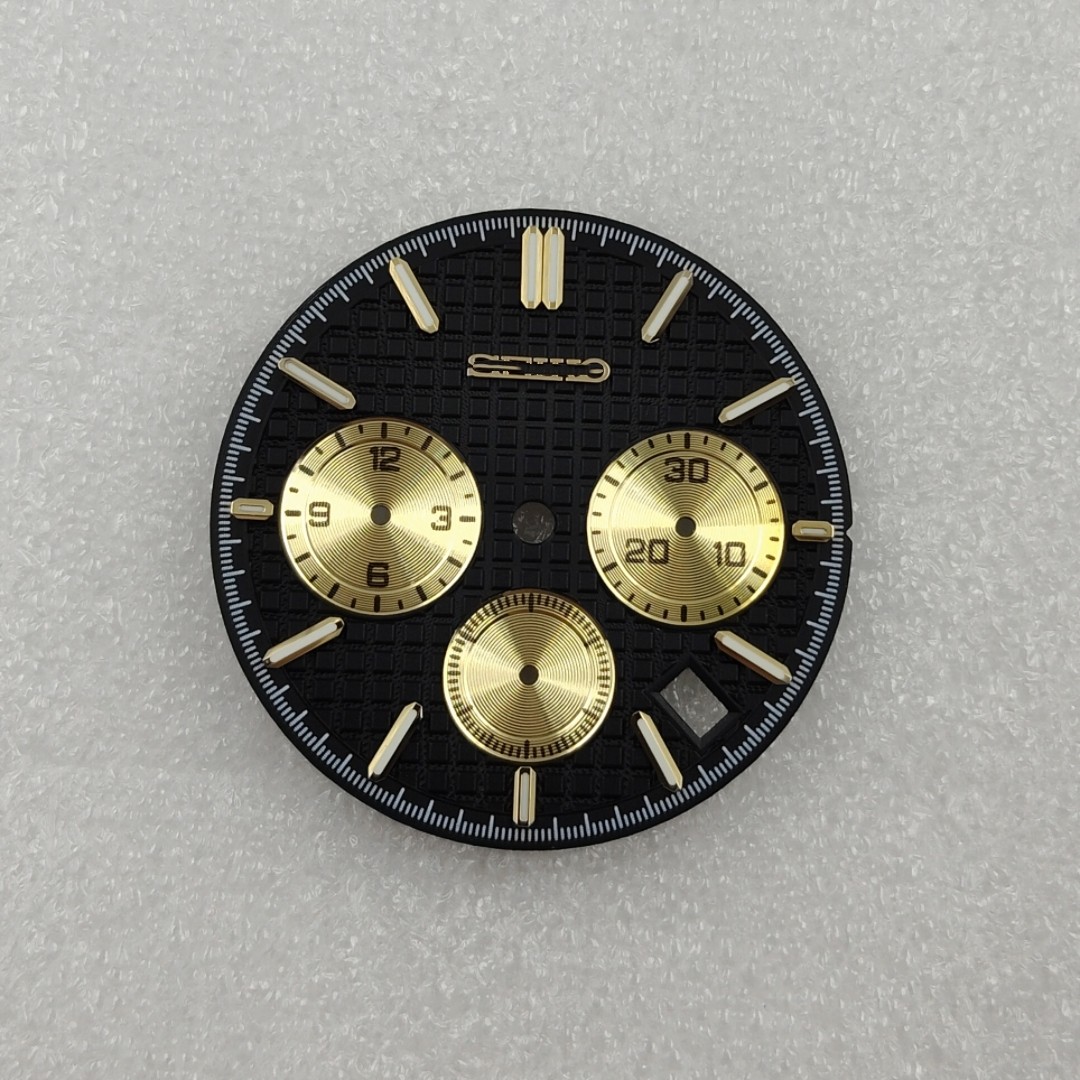 thumbnail for 31.8mm dial green luminous adaptation VK63 quartz movement watch modification accessories