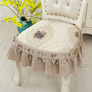 四季通用欧式椅垫坐垫布艺简约现代家用座垫椅子老板椅加大防滑垫