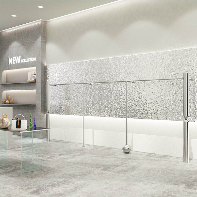 服装店不锈钢展示架女装店落地式上墙挂衣杆童装货架男装店陈列架
