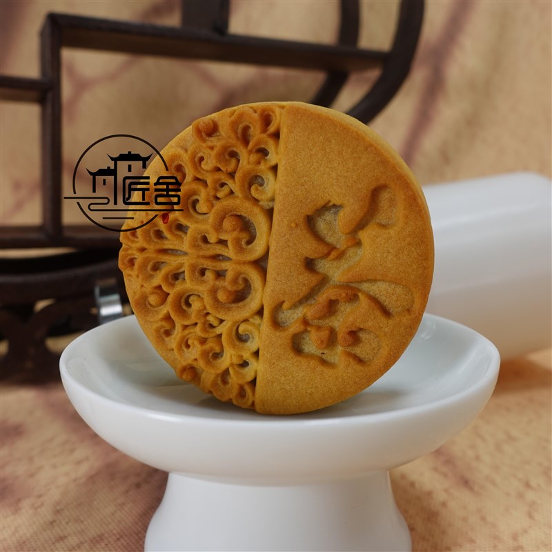 茶茶绿豆糕糕点桃月饼定弹簧