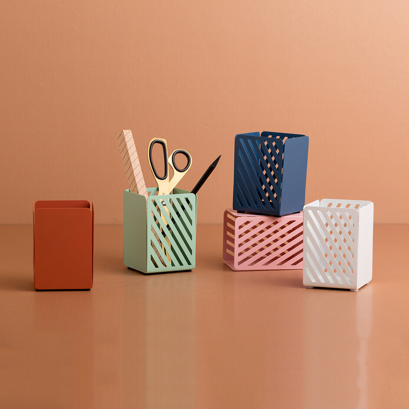 纳谷 铁艺多功能笔筒简约生室桌面收纳筒化妆品毛刷收纳盒,文具电教/文化用品/商务用品,笔筒,淘宝优惠券,粉丝福利购,淘宝优惠卷