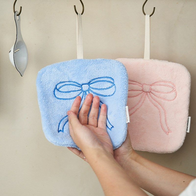 莫语  蝴蝶结珊瑚绒擦手巾 吸水毛巾厨房用品 绵柔不掉毛 抹布,家庭/个人清洁工具,厨房擦手巾,淘宝优惠券,粉丝福利购,淘宝优惠卷
