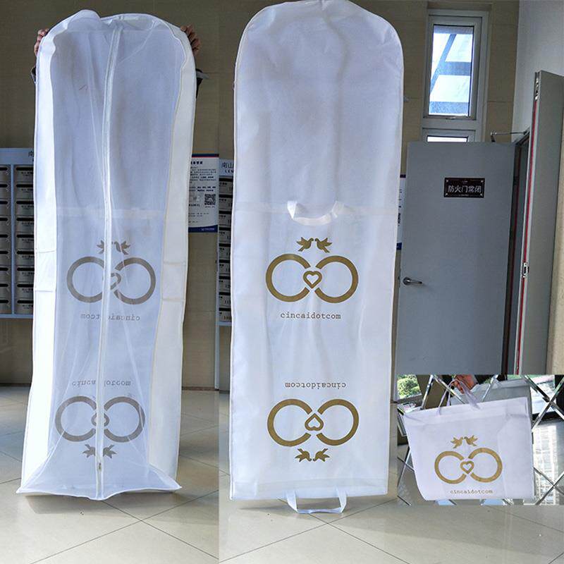 加大婚纱防尘套婚纱收纳袋子手提两用婚纱防尘罩加厚拖尾婚纱袋
