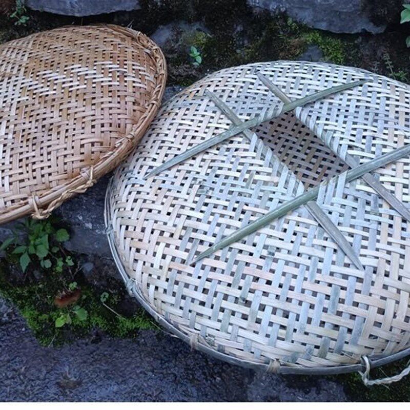 手工竹编鱼筛乡村小河抓鱼竹品粗犷经济特色收纳筐农家鱼具