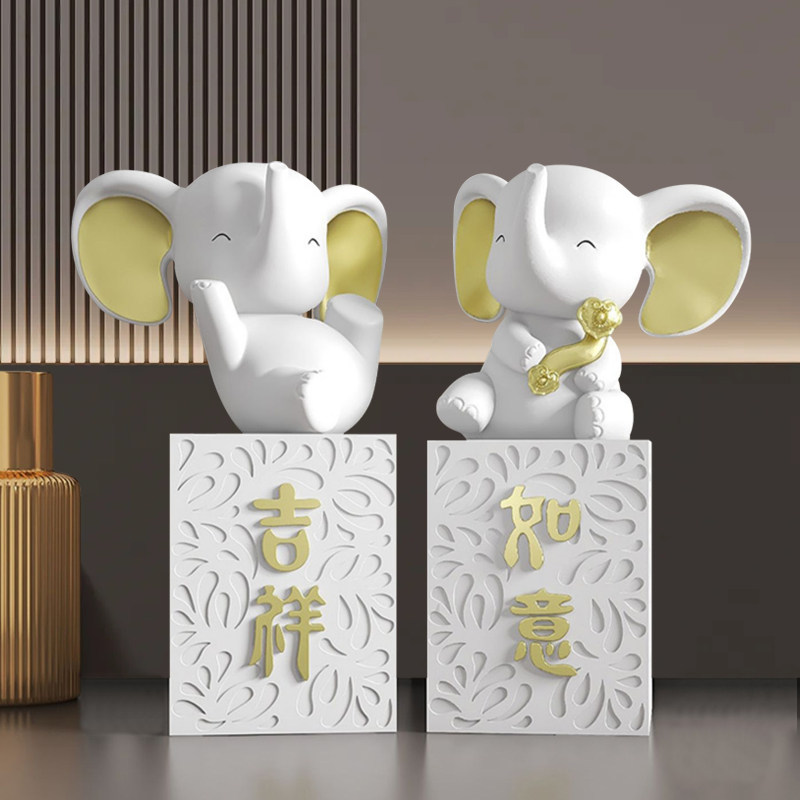 吉祥如意象寓意好招财新家暖居品酒柜玄关摆设