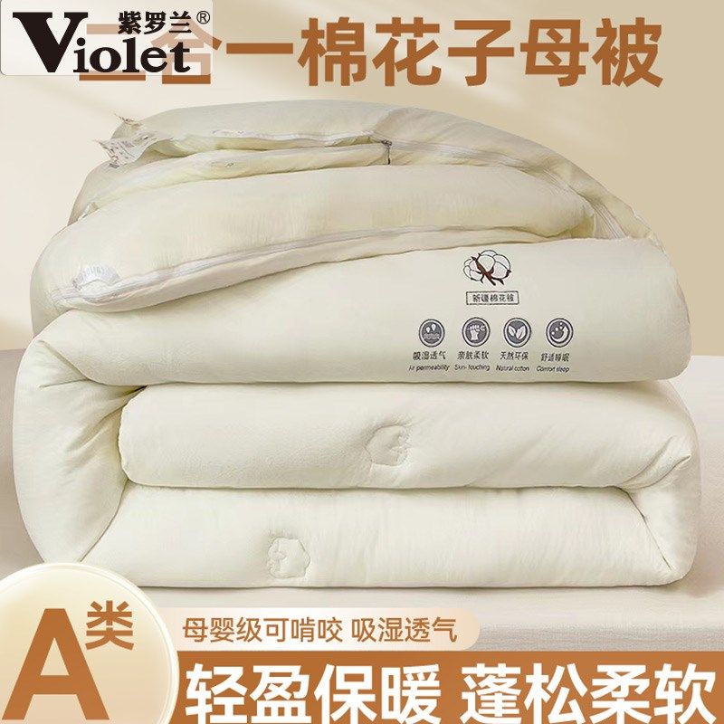 紫罗兰类水洗棉冬季二合一子母被加厚冬被生宿舍被,床上用品,棉花被,淘宝优惠券,粉丝福利购,淘宝优惠卷