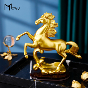马到成功酒柜装饰品o招财金马摆件轻奢高档家居电视柜办公室现代