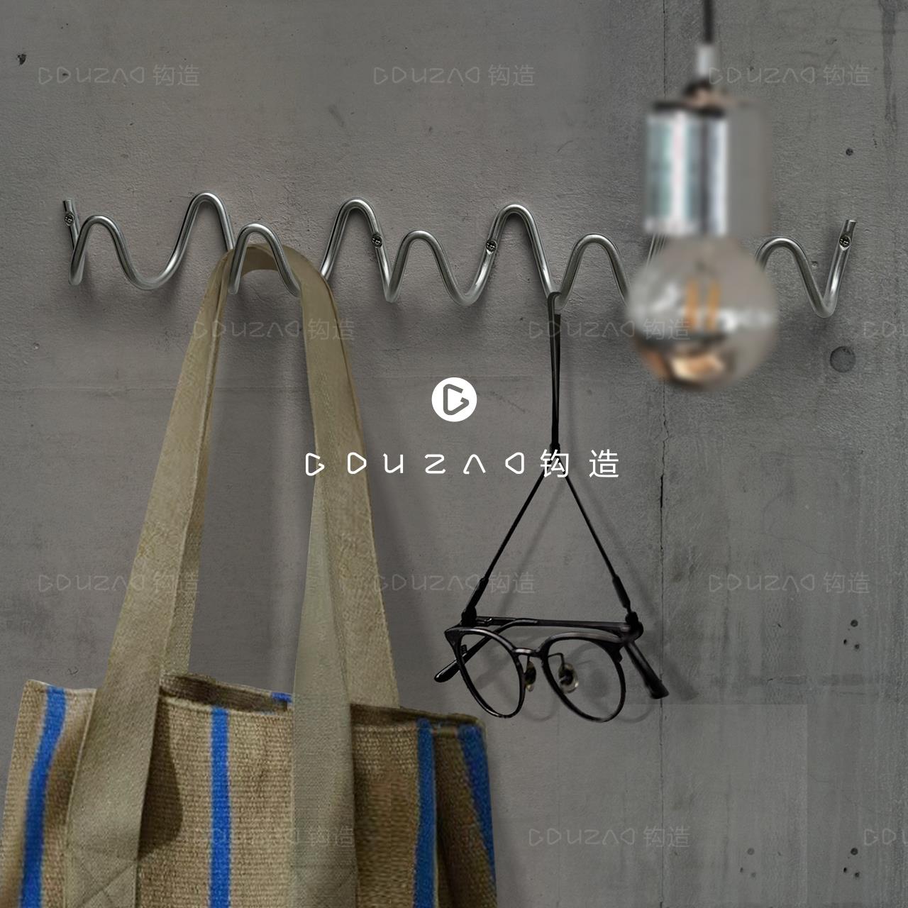 钩造 工业风不锈钢挂钩浴室挂衣钩壁挂玄关装饰衣帽钩衣服架子