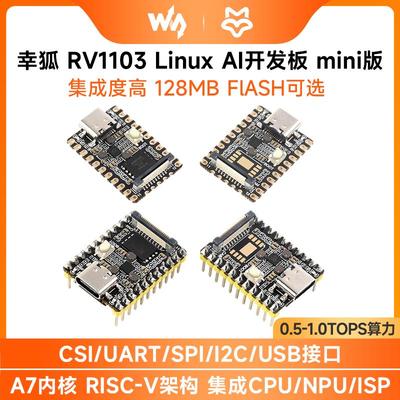 微雪 幸狐RV1103 Luckfox Pico Mini微型Linux AI开发板128MB容量