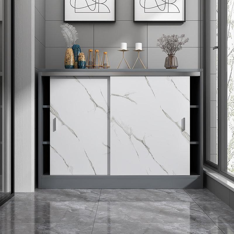 可定制防晒阳台储物柜飘窗鞋柜推拉移门收纳落地矮地柜简易组装