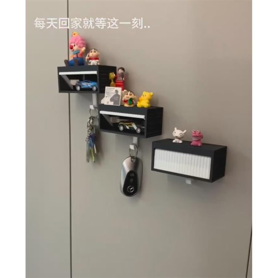 3D打印开 关车库钥匙挂开 关车库件钥匙挂架车库车钥匙挂钩钥匙扣